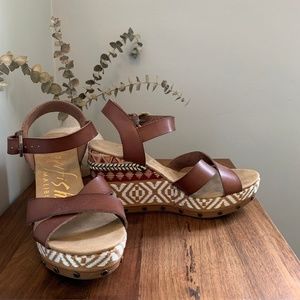 Blowfish Patterned Wedge Heels